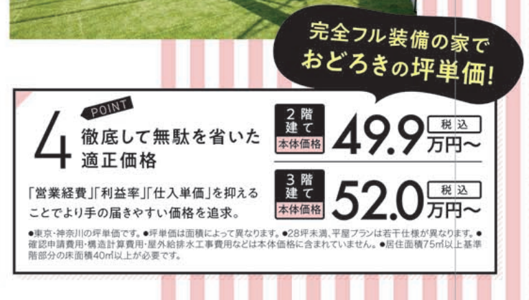 富士住建の坪単価